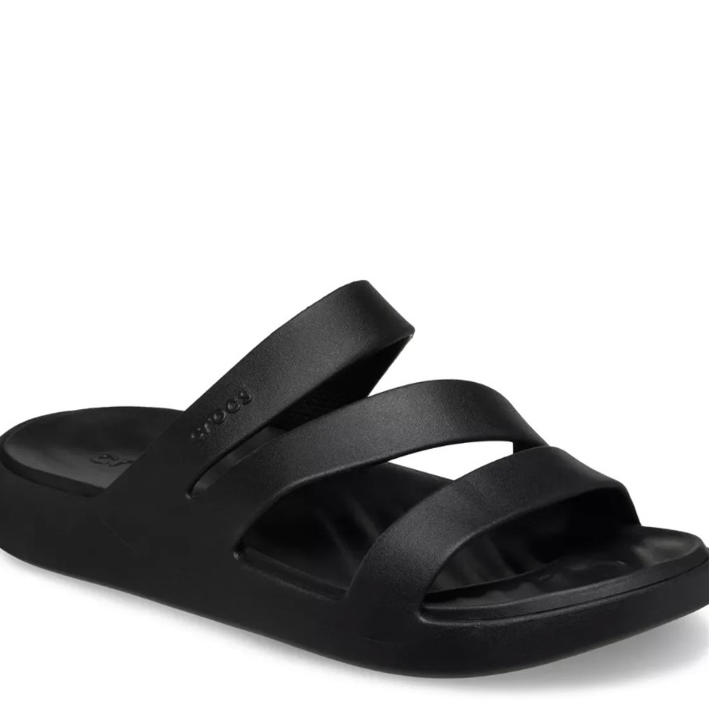 CROCS Black Getaway Strappy Sandals